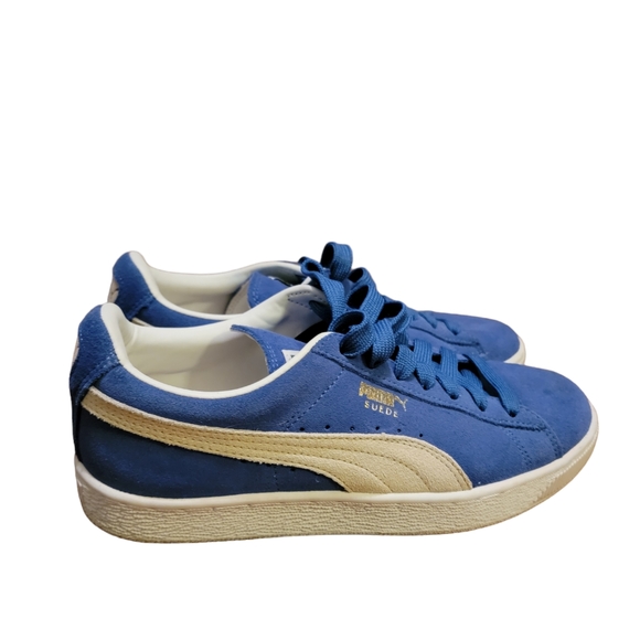 Puma | Shoes | 85 Womens Blue Suede Puma | Poshmark